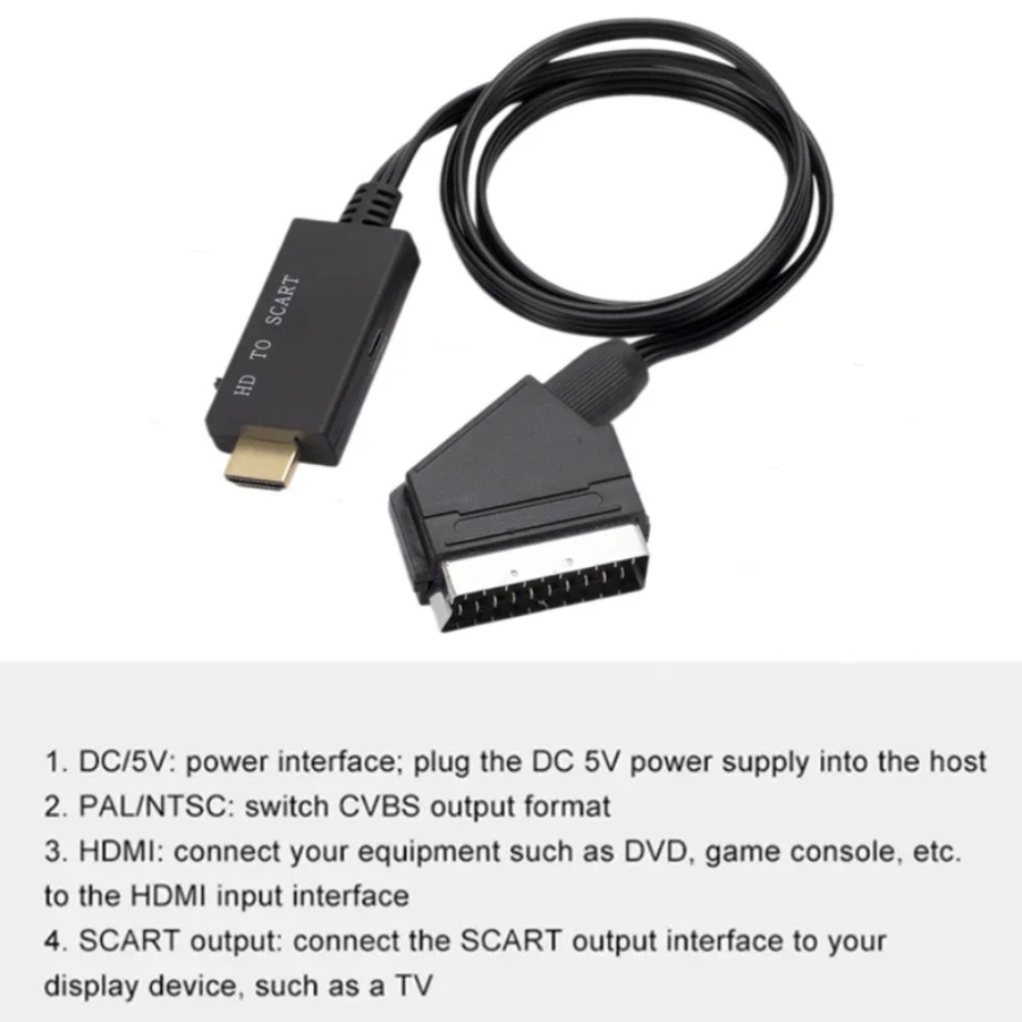 HDMI-compatible to SCART Conve - Scart To Hdmi recension och pris