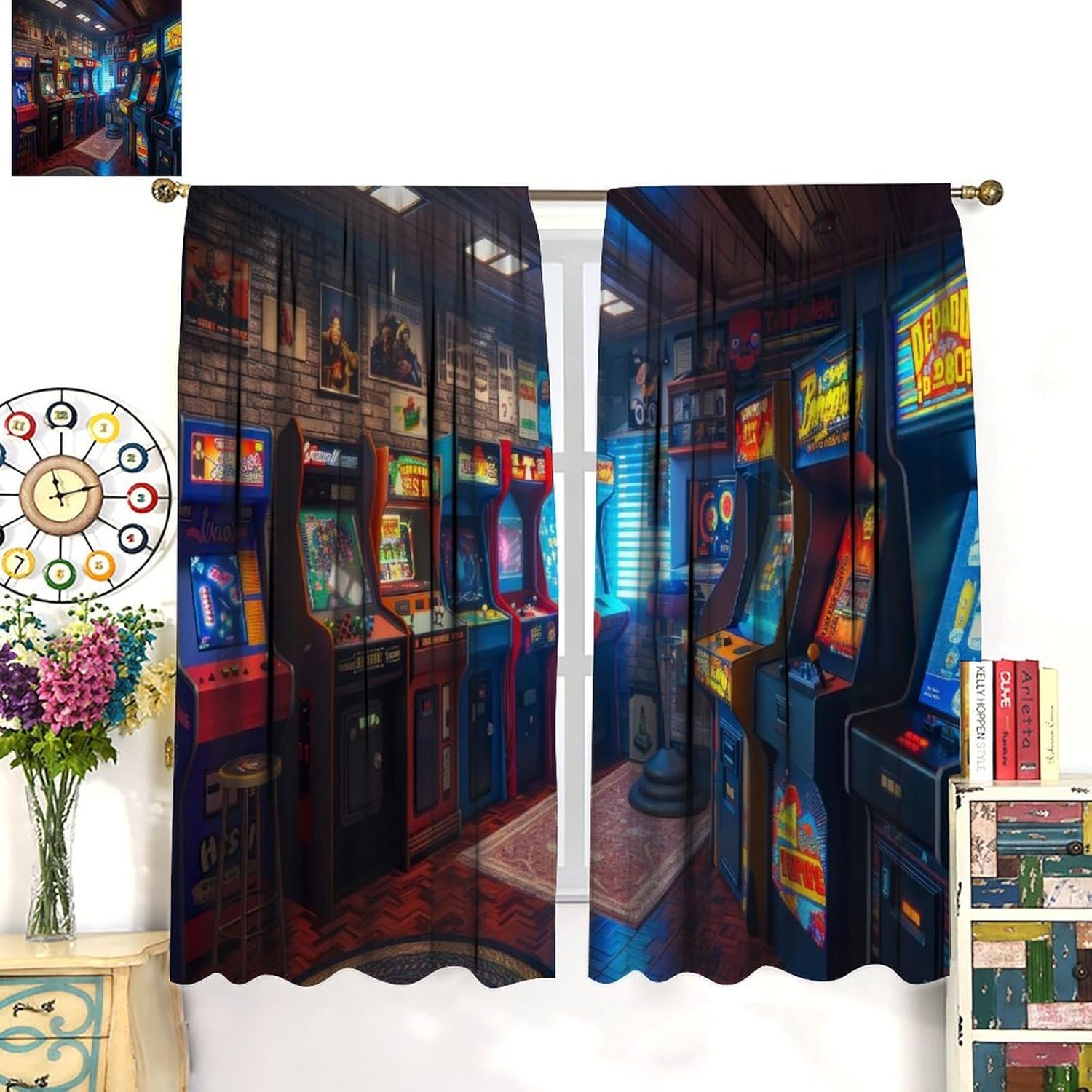 90s Arcade Blackout Curtains G - Retro Gaming Youtube recension och pris
