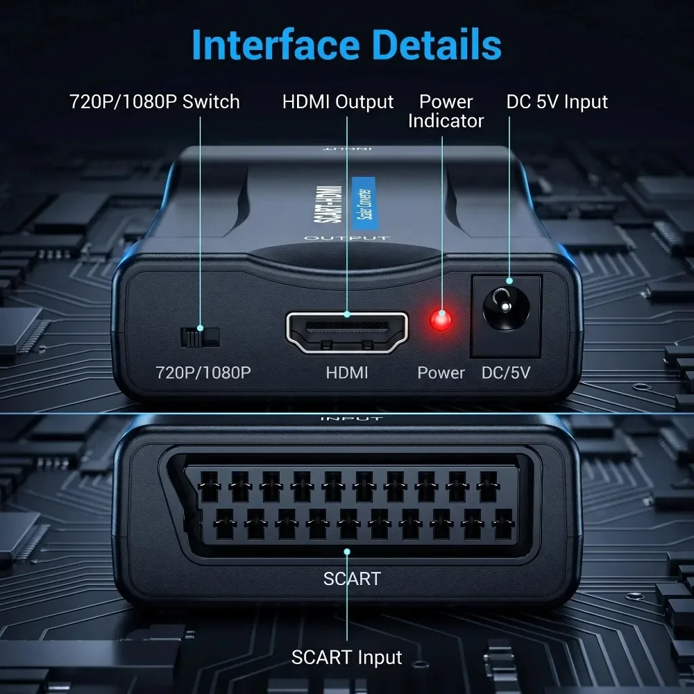 Converter Adapter with USB Cab - Scart To Hdmi recension och pris